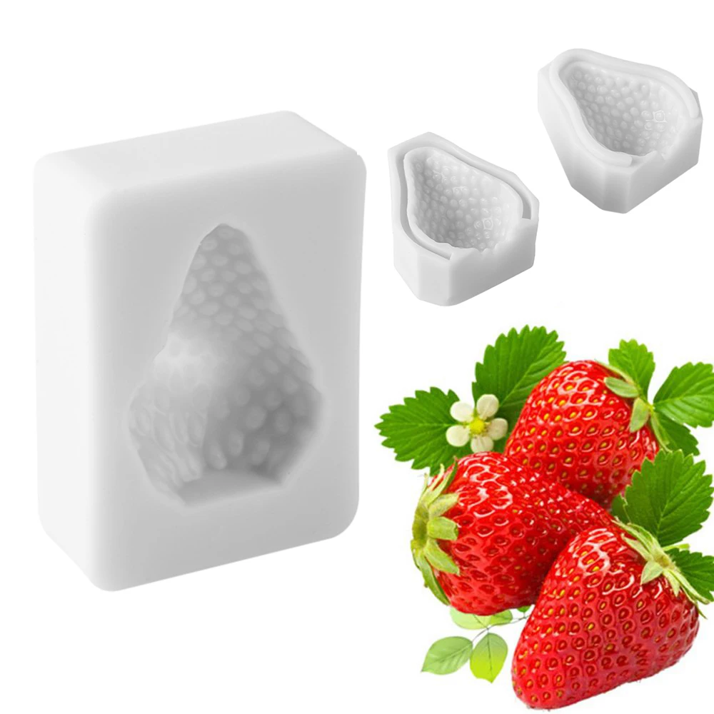 

1/2Pcs Strawberry Silicone Cake Fondant Mold DIY Sugarcraft Baking Pastry Tools Chocolate Cupcake Decorating Kitchen Accessories