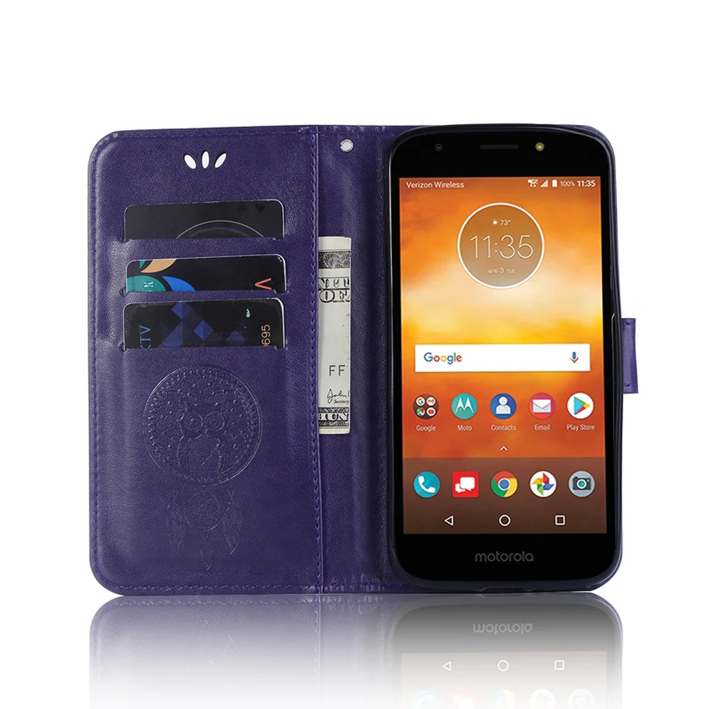 Флип кошелек для Motorola Moto E5 G6 Play чехол телефона с отделением карт MotoG6 кожаный