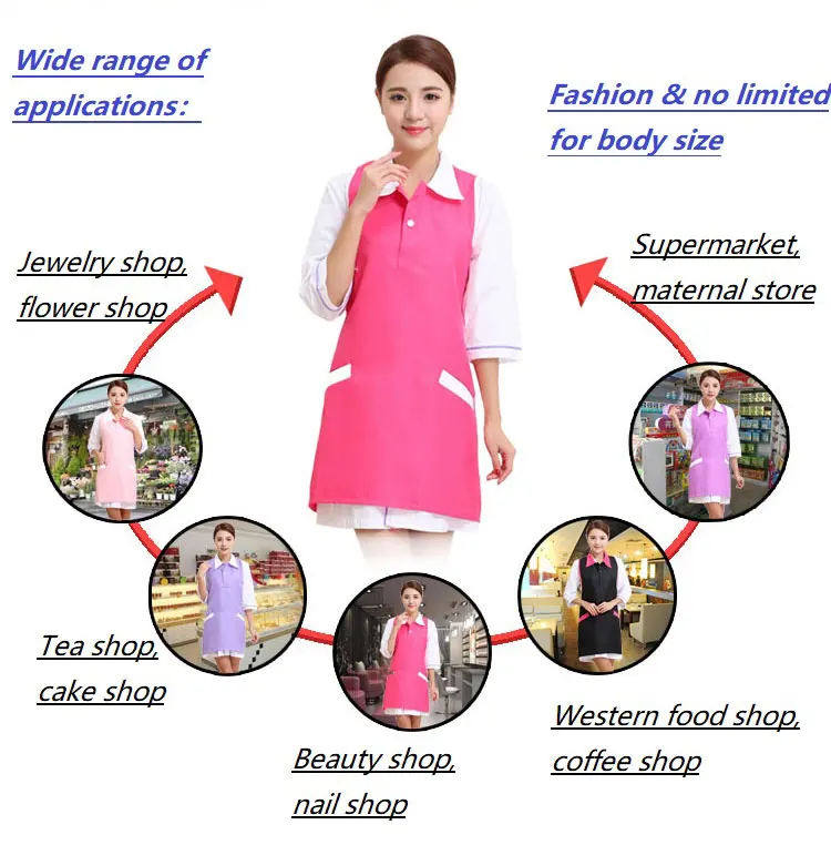 Beauty Salon Beautician Work Clothes Apron Korean Version Fashion Nail Waitress Sleeveless Skirt Female Supermarket Apron