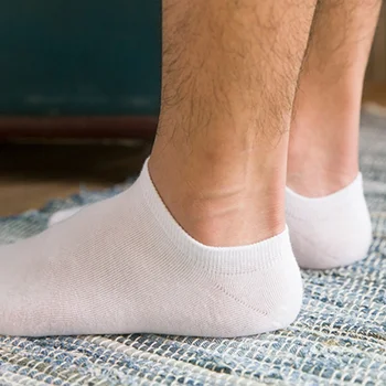 

5 pairs Men Cotton Low Cut Socks Casual Solid Breathable Socks