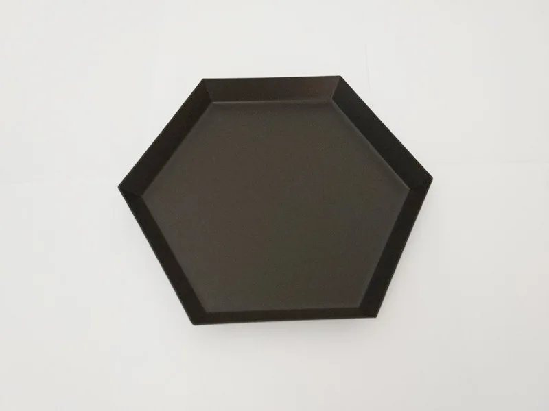 Black extra large Многоугольная комбинация пластин для хранения фруктов геометрические алмазные металлические шестиугольные украшения пластины 3 - Цвет: Black extra large