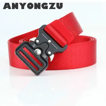 

Fashion Joker Lustrous Corrosion Resistant Tactical Belt Breathable Scratch Resistant Pure Colour High-quality Fabric Ceintures