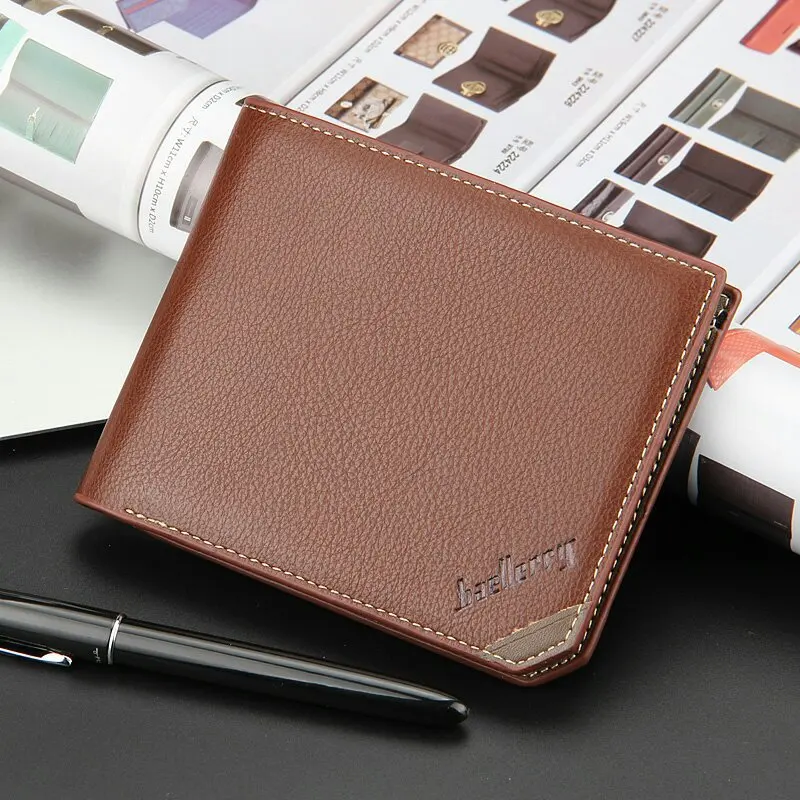 

2017 New arrival Business Leather Short Men Wallet Fashion Design Large Capacity Men Wallets Purse high quality