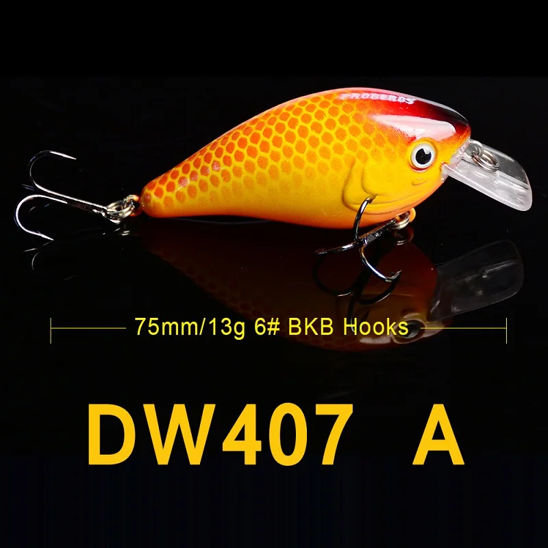 1 шт. PRO BEROS Topwater Crankbait рыболовная приманка 7,5 см 13 г Искусственные воблеры кривошипная Приманка для ловли карпа - Цвет: Color A