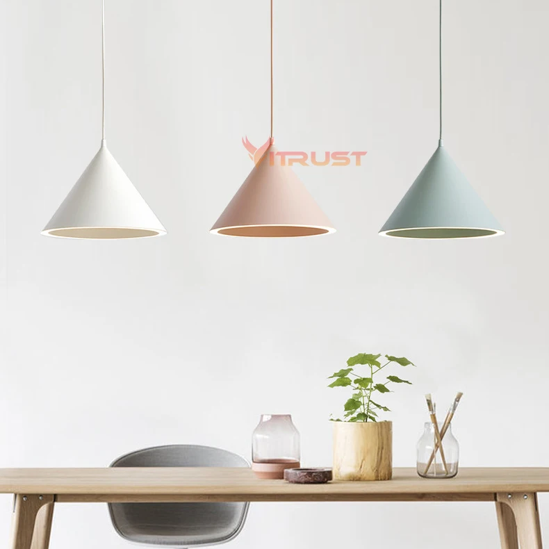 

Nordic Simple Bar Hanging Light Colored Pendant Lamp Creative Personality Simple Pendant Lighting Fixture Diameter 25/32CM
