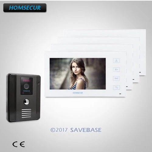 

HOMSECUR 7" Video&Audio Door Entry Security Intercom+Dual-way Intercom 1C4M