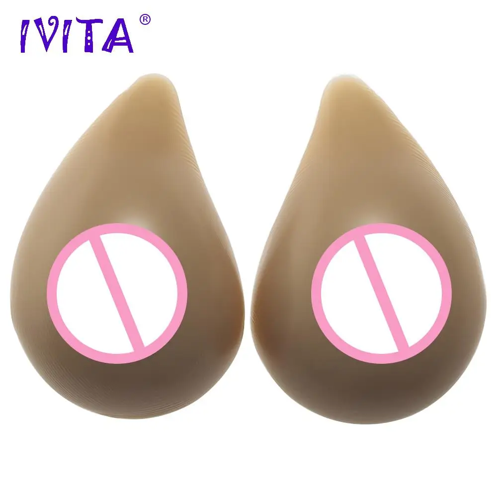 

IVITA 600g Realistic Silicone Breast Forms Silicone False Boobs For Mastectomy Enhancer Crossdresser Drag Queen Transsexual