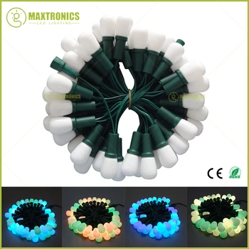 

Wholesale price 500nodes addressable RGB G27 DC12V WS2811 LED Christmas pixel string light all GREEN wire waterproof IP68