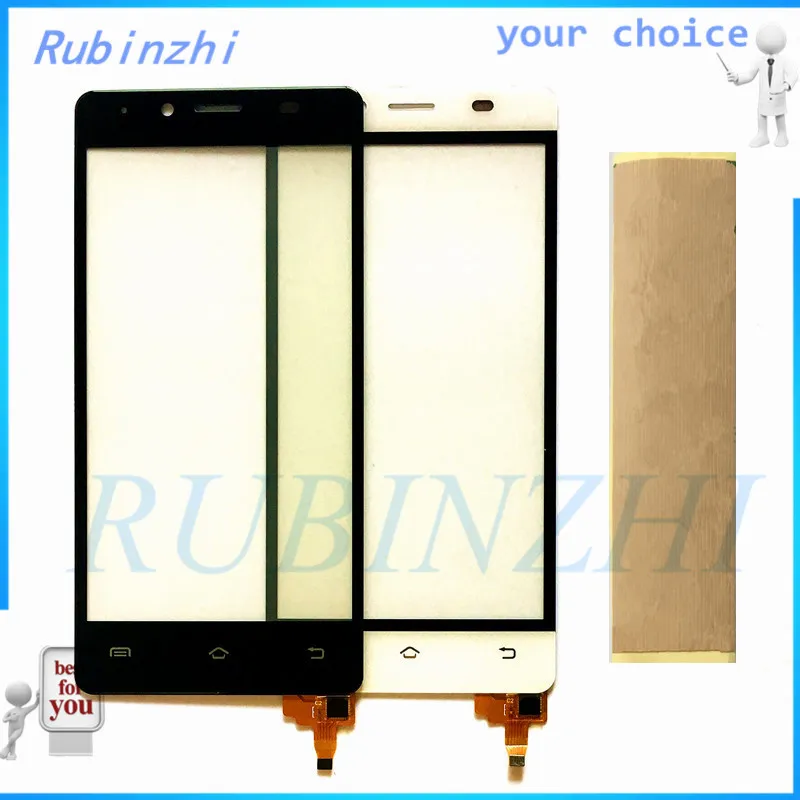 

RUBINZHI Free Tape Phone Touch Screen Sensor Panel For BQ BQS-5060 BQS 5060 BQ-5060 BQ 5060 Touchscreen Front Glass Digitizer
