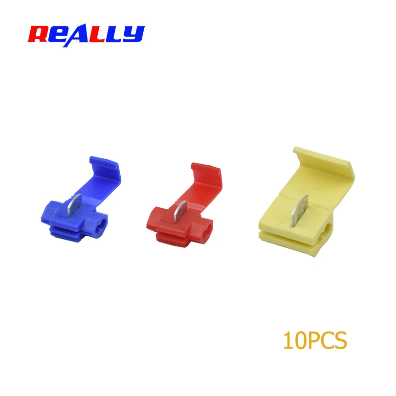 

REALLY 10Pcs Blue RED YELLOW Scotch Lock Crimp Terminals Electrical Cable Connectors Fast Quick Splice Lock Wire Terminals Crimp
