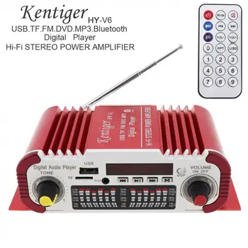

Car HI-FI Bluetooth Digital Audio Amplifier FM Radio Stereo Player Support SD /USB/DVD/MP3 Input for Car Motorcycle Home