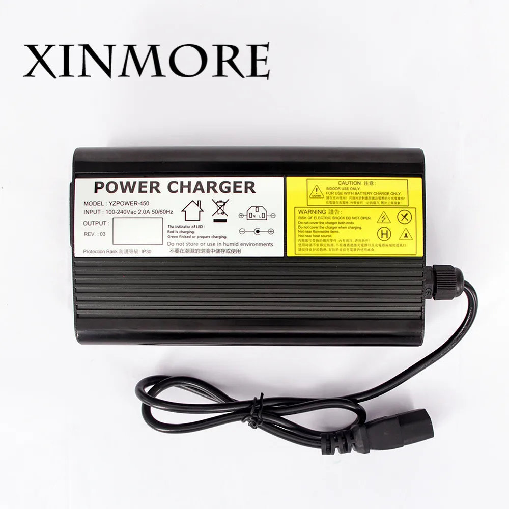 XINMORE Intelligent Battery Charger 33.6V 10A 9A 8A Charger 29.6V (30V) For Car Battery Carregador Bateria Aa