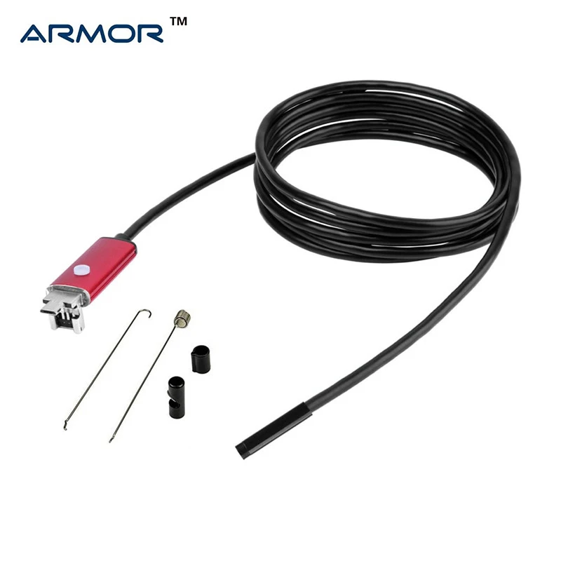 

2 in 1 Endoscope Android PC USB 8MM 6 LED Waterproof Endoscope Inspection Borescope Endoscopy Mini Camera with 2M Length Cable