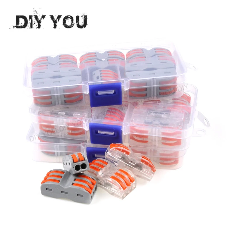 

11PCS/boxed PCT-222/223 2/3 Pin SPL-2/3 WAGO TYPE fast wire Connectors Universal Compact Wiring Connector push-in Terminal Block