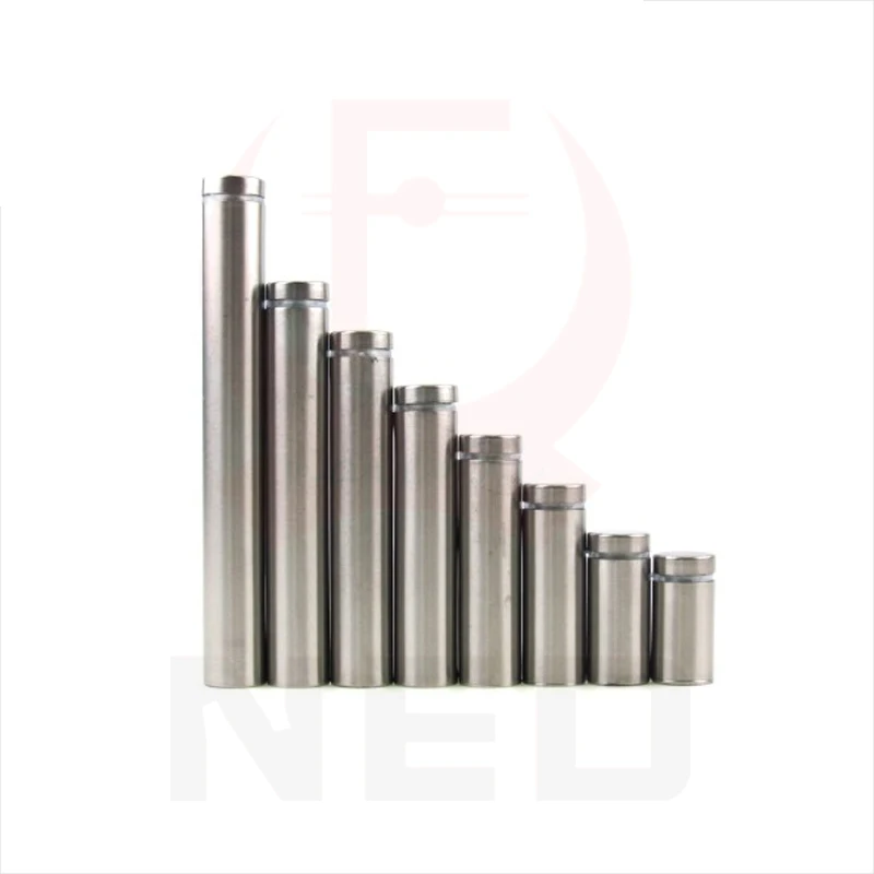 NAIERDI Diameter 25mm Stainless Steel Acrylic Advertisement Fixing Screws Glass Fasteners Standoff Nail Billboard Fixing Screws