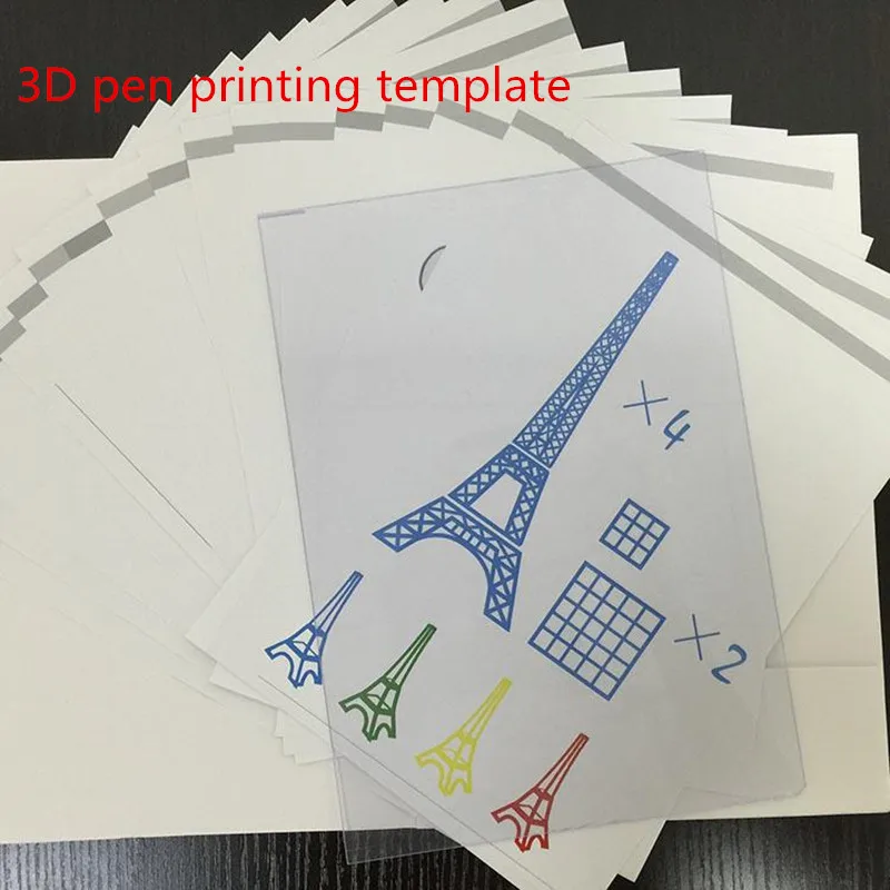 3D printing pen 30pcs random pattern template with cardboard for