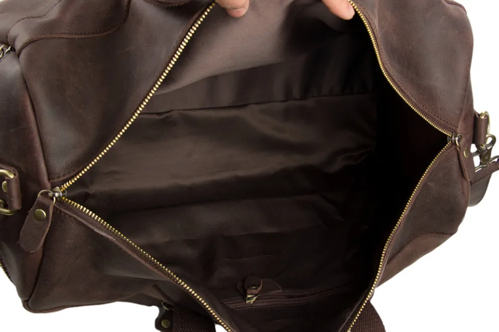 ROCKCOW Винтаж пояса из натуральной кожи коровьей 2" Большой ёмкость путешествия чемодан для мужчин вещевой сумки 1098