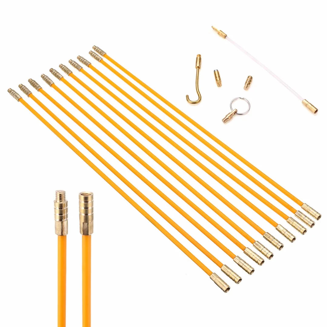 1Set Cable Access Kit 5.8 Meters Length Pull Rods Quick Pulling Wire