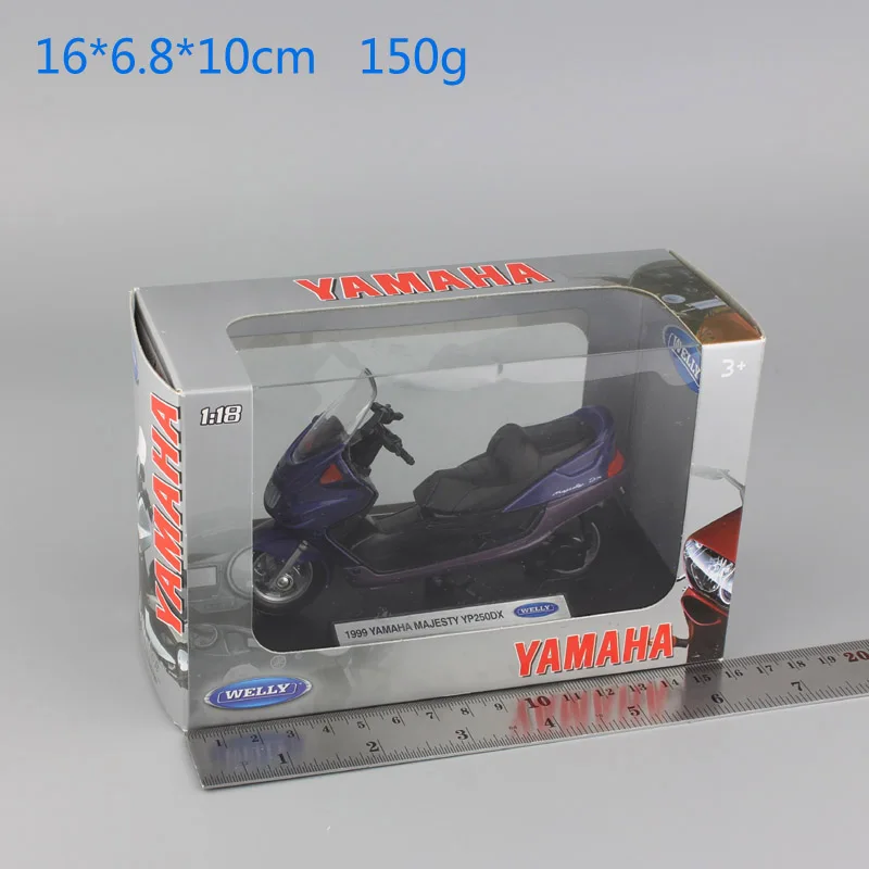 1:18 Масштаб маленький 1999 Yamaha Majesty YP250DX мотоцикл Мотоциклы скутер металлические миниатюрные модели литья под давлением с базовой коробкой детские игрушки