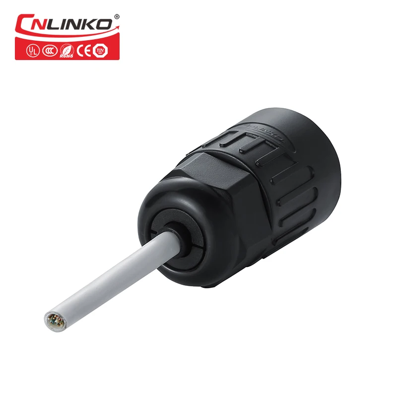 Панельное крепление Cnlinko M24 Ethernet наружный разъем 8p8c IP67 водонепроницаемый мама