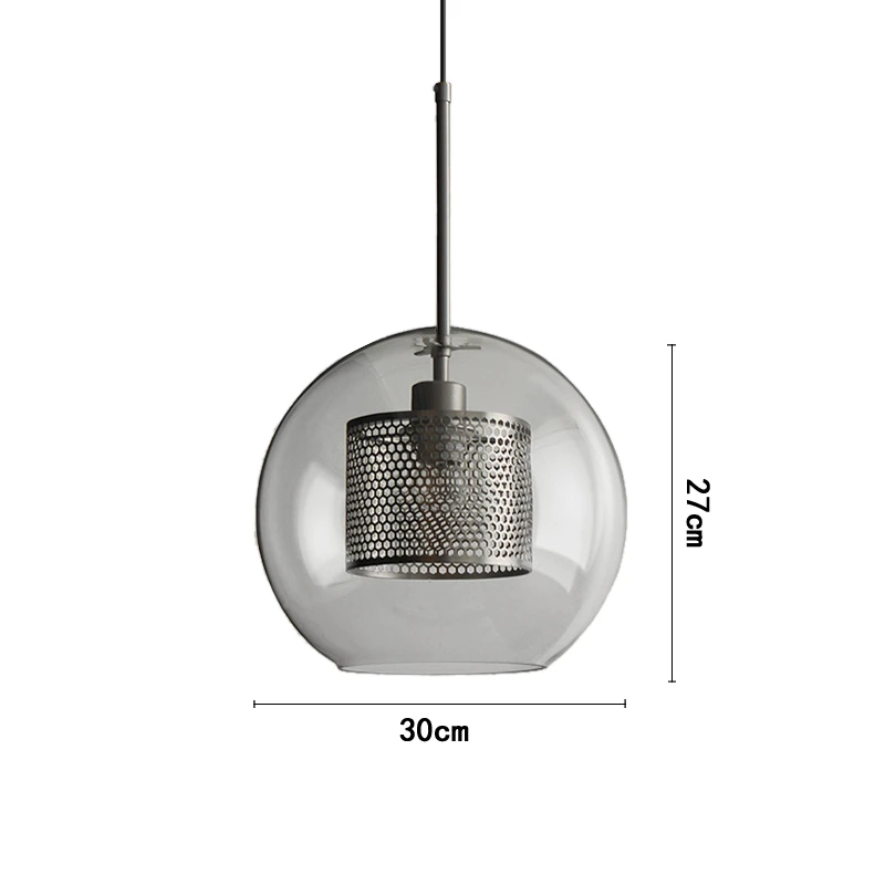 Лофт ретро полый металлический блеск Led подвесные светильники прозрачное стекло Глобус подвесной светильник столовая Droplight Внутреннее освещение Lamparas - Цвет корпуса: Розовый