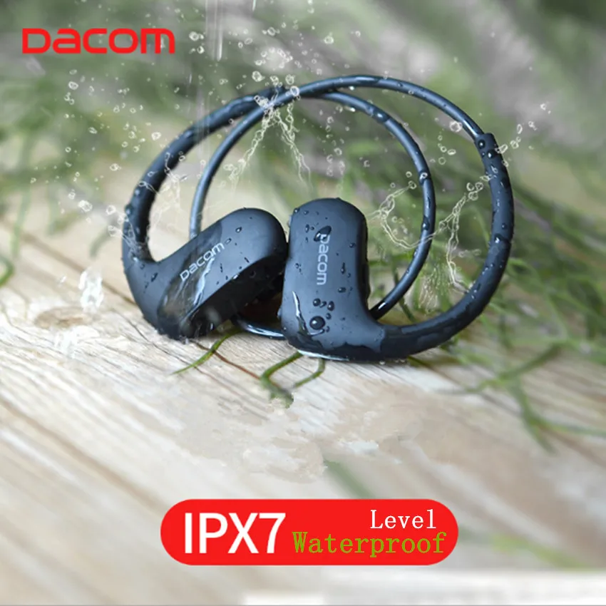 DACOM L05 спортивные Bluetooth наушники IPX7 Профессиональные Водонепроницаемые беспроводные наушники Handsfree стерео бас гарнитура для iPhone 8 LG