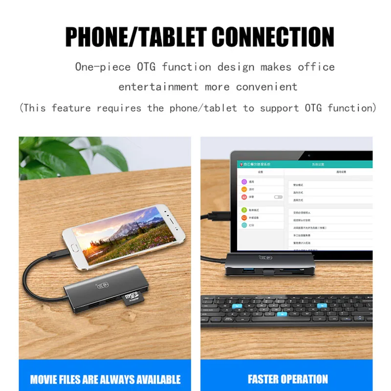 Kawau USB док-станция все-в-одном USB-C к HDMI кард-ридер RJ45 PD адаптер для MacBook samsung Galaxy S9/S8/S8+ type C концентратор