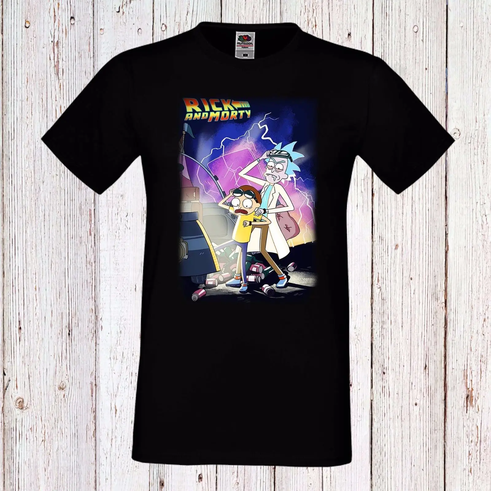 

RICK AND MORTY BACK TO THE FUTURE 1 PARODY BLACK T-SHIRT NEW TEE LONG/SHORT New T Shirts Funny Tops Tee New Unisex Funny Tops