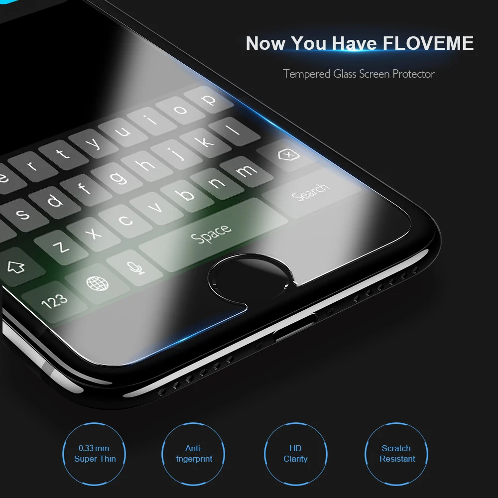 FLOVEME ультра тонкий закаленное Стекло для iPhone 6s 6 7 8 5S 5 SE 9 H Защитная Прозрачная Экран протектор для iPhone 6 6s 7 8 Plus Flim стекло на айфон 6 6s Plus стекло на айфон 7 8 Plus стекло на айфон 5s 5 SE