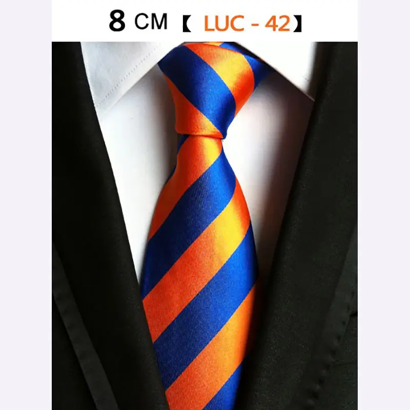 2018 Мода Полосатый шеи галстуки для Для мужчин \ широкий, Нарядные Костюмы для свадьбы шелк Бизнес Corbatas формальные галстук