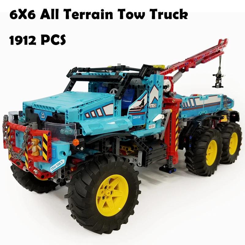

Model Building Blocks toys 20056 1912Pcs 6X6 All Terrain Tow Truck compatible with lego Technic Series 42070 DIY toys & hobbies