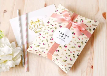 

Fresh Jasmine Biscuit Paper Pillow Box for Birthday Gift Packaging Large Accessories Decor Boxes