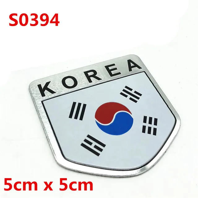 Korean Flag Korea KR Emblem Badge Car Styling Sticker Auto Motorcycle