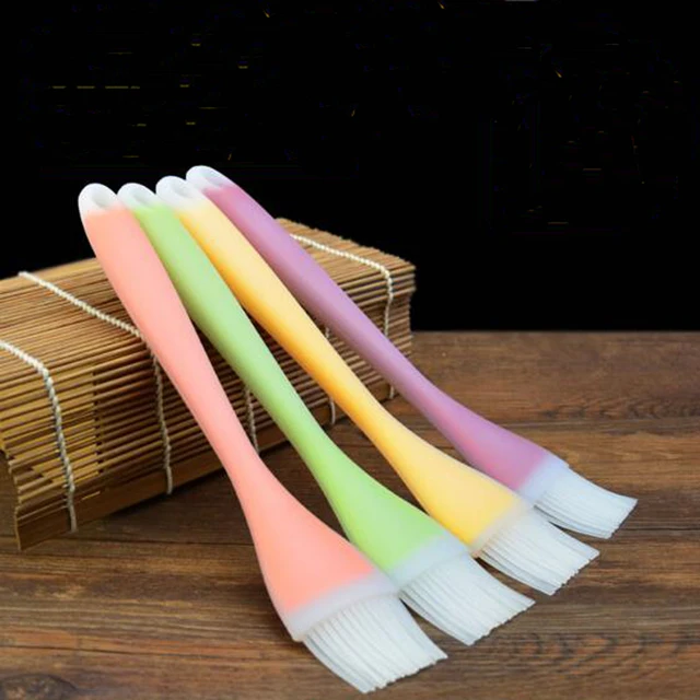 2PCS Silicone Brush Insulated BBQ Brushes Basting Pastry Brush Set for
