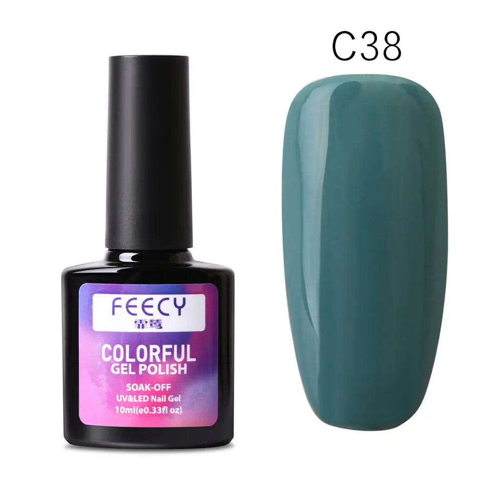 Gel Nail Polish Soak Off UV LED Gel Varnish Wipe Top Coat Color Nail Gel Polish DIY Nail Art Lacquer Manicure Nail Art Tool - Цвет: Feecy C38