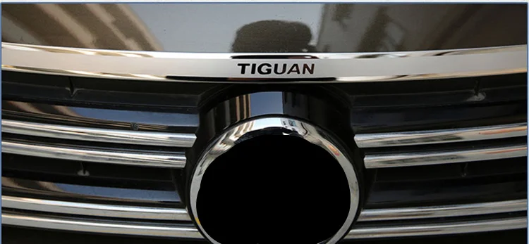  Stainless steel Front hood Decorative bright strip Engine cover patch sticker Car Styling For VW Vo