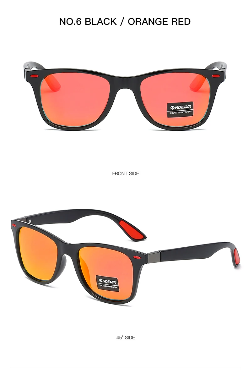 KDEAM, классический дизайн, поляризационные солнцезащитные очки, для мужчин и женщин, для вождения, квадратная оправа, солнцезащитные очки, мужские очки, UV400, Gafas De Sol cat3