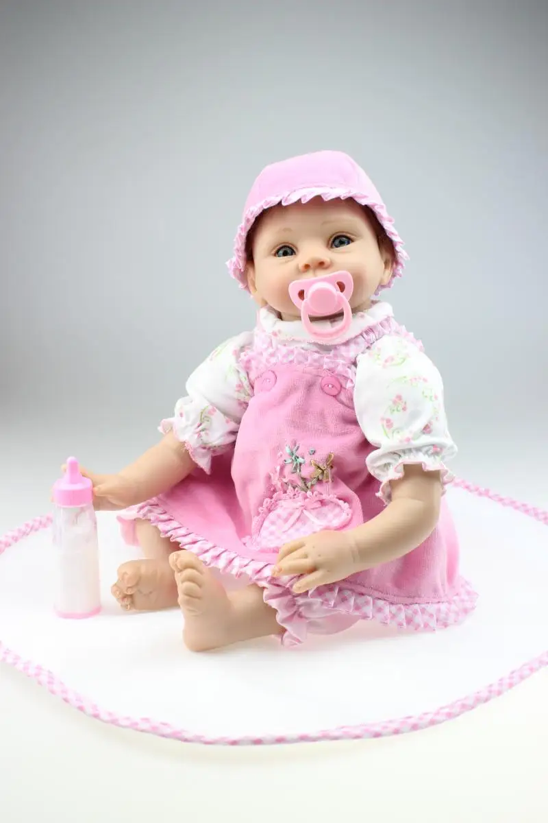 22" Reborn dolls baby reborn girl soft body silicone dolls ...