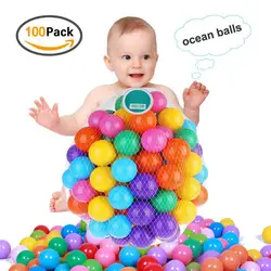 100 шт/партия экологически чистые красочные мягкие пластмассовые, для бассейна океан волна мяч детские смешные игрушки стресс воздушный шар