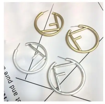 

women Creative Letter Circle Earrings Wild Color Earrings Sets