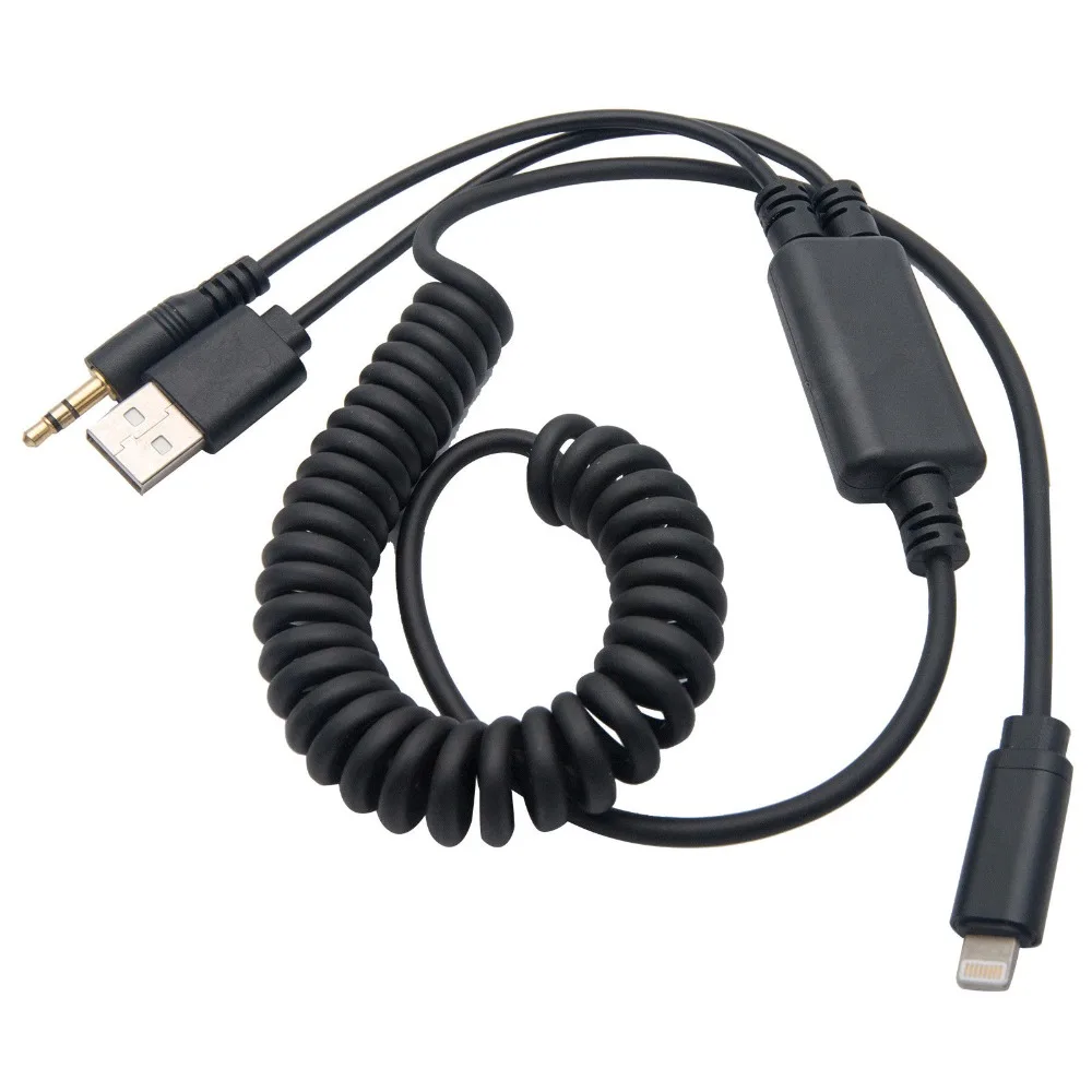 Для BMW/MINI Y Lightning USB к AUX Адаптерный кабель для Ipod Iphone 5 6 7 8 X