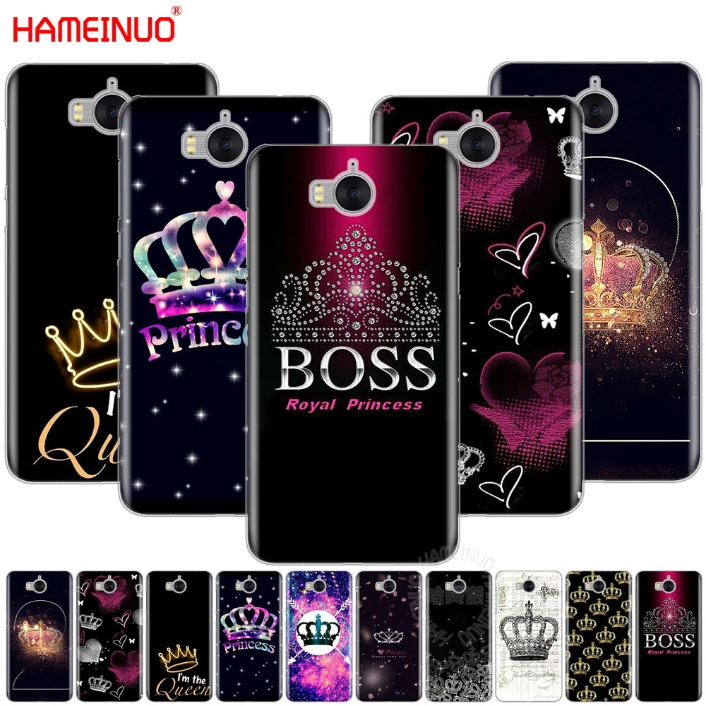 HAMEINUO Модный чехол для сотового телефона с коронами huawei honor 3C 4X 4C 5C 5X 6 7 Y3 Y6 Y5 2 II Y560 Y7