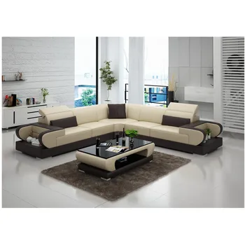 

Promotion Popular long L-shaped leather sofa set sofa funitures