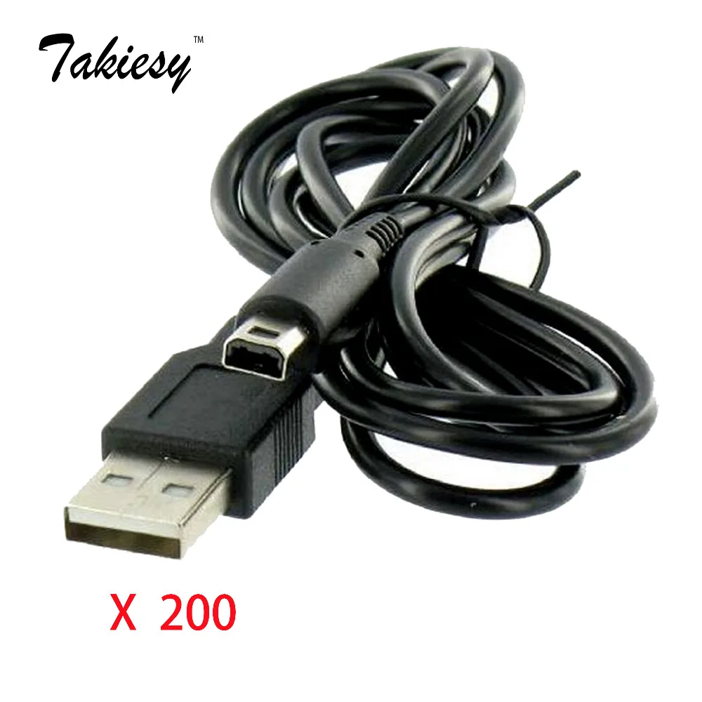 

dhl freeshipping 200pcs/lot Black Color Charge USB Cable for Nintendo 3DS DSi NDSI 3DSXL