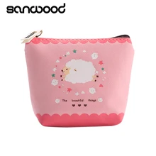 Девочек Портмоне животных ребенок овец чехол на молнии из искусственной кожи сумка для бумажника 6O2I