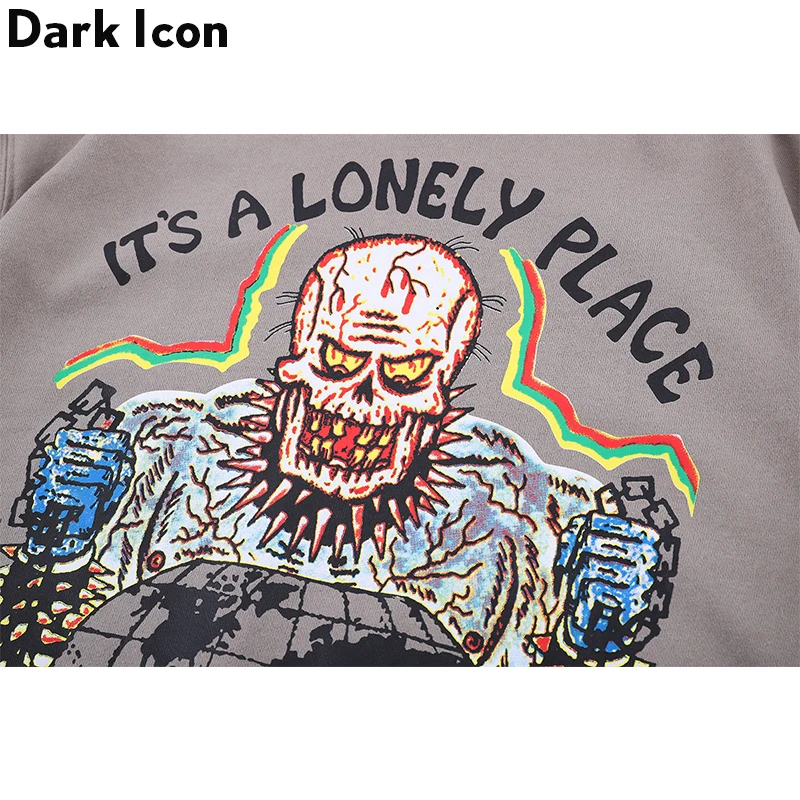 Мужская толстовка с принтом скелета Dark Icon Новинка осени 2019 худи в стиле хип хоп