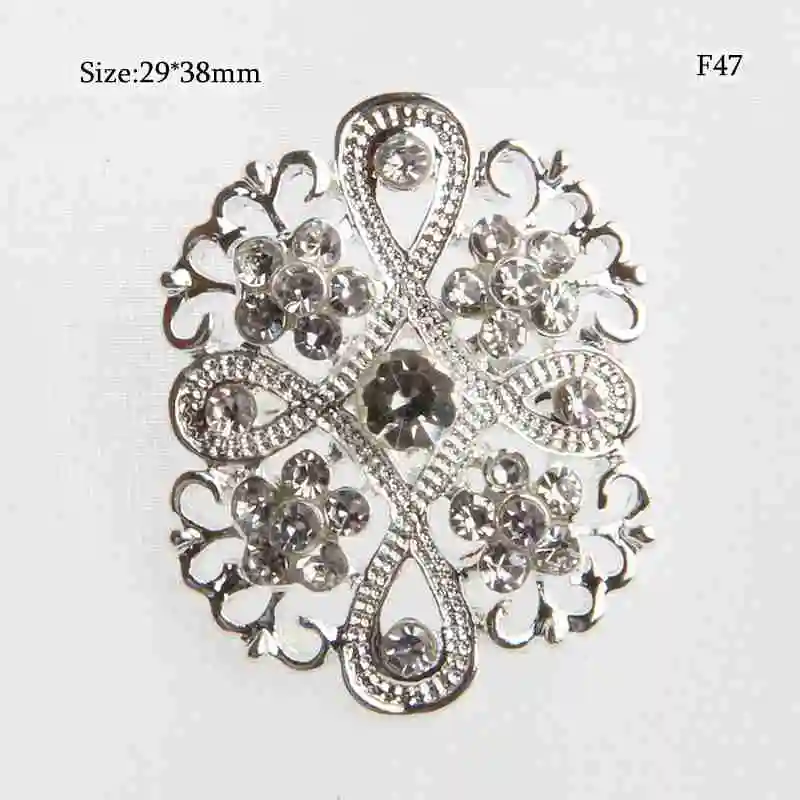Брошь булавка свадебное ожерелье со стразами цветок броши для свадьбы свадебные вечерние Круглый Букет DIY горный хрусталь аксессуары вечерние - Окраска металла: F47