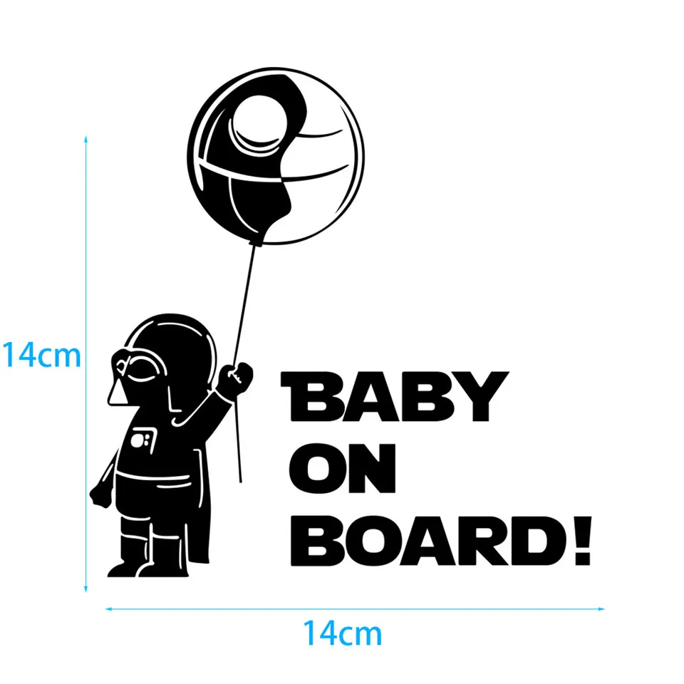 BABY ON BOARD Car Stickers 1414CM Car Body Window Decoration Stickers Car Styling Stickers and Decals (1)