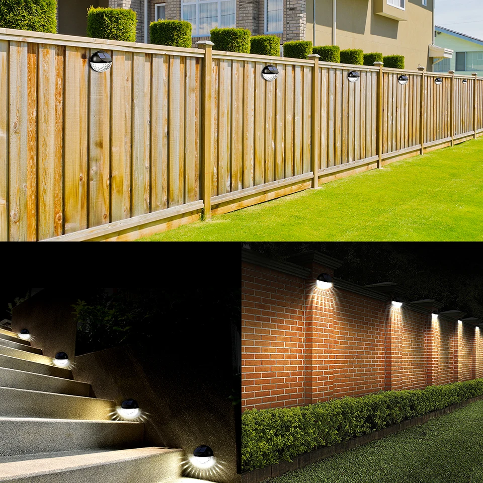 4Pack Mpow Solar Powered Outdoor Fence Light Lamp IPX4 Waterproof Light (6)