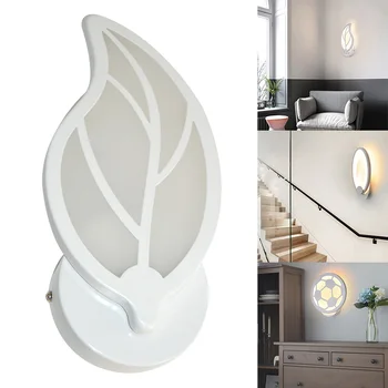 

LED Wall Lamp Simple Acrylic Tree Leaf Shape Bedroom Corridor Aisle Light WWO66